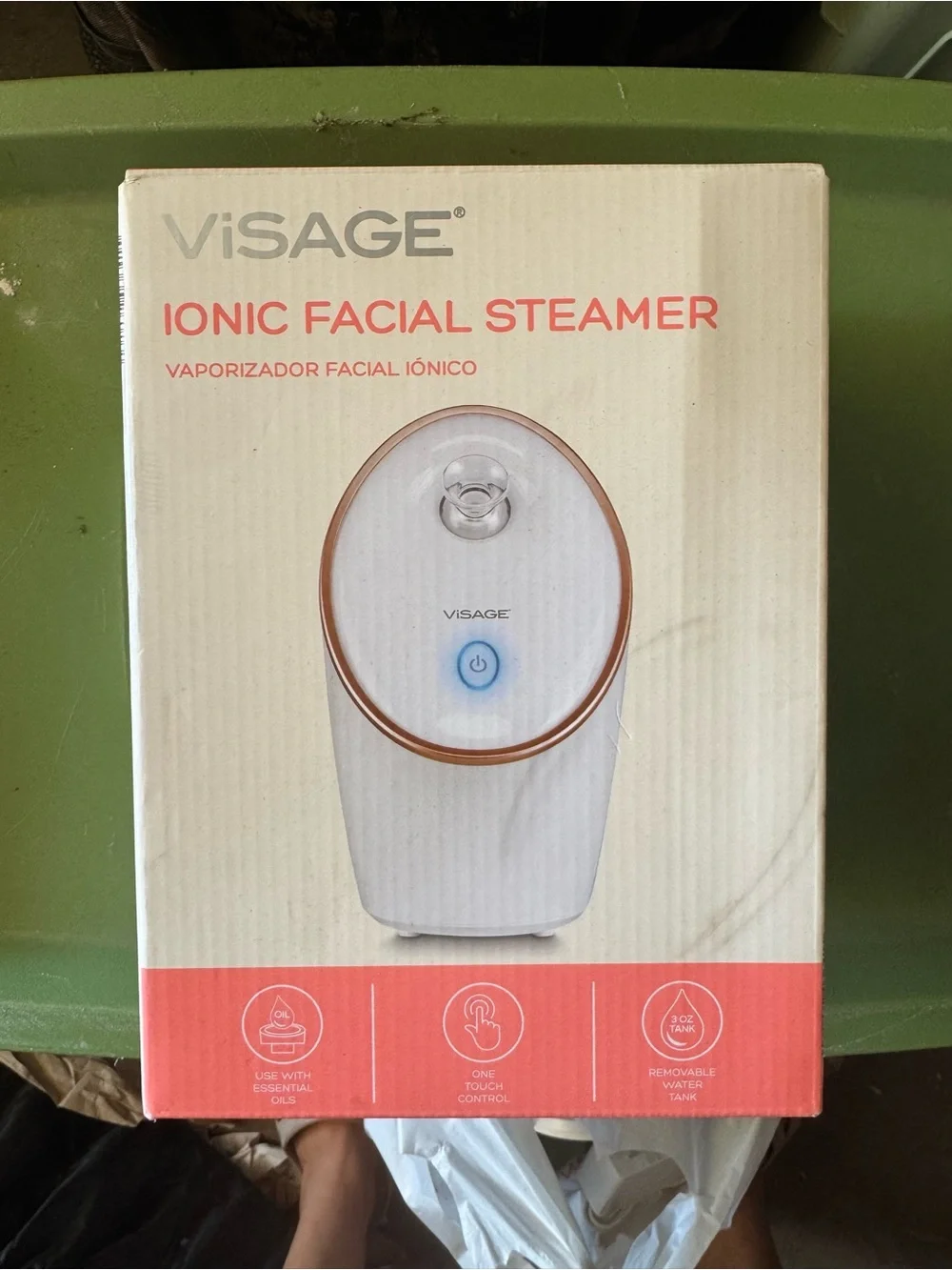 Sage Visage Ionic Facial Steamer in White with Rose Gold Accent
